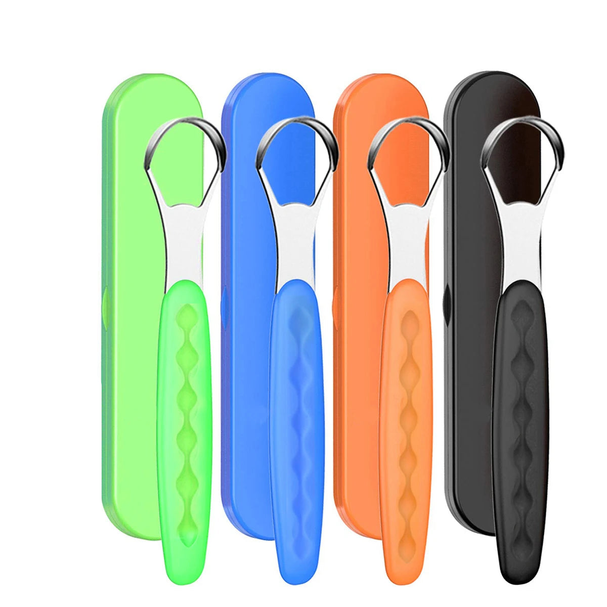 Portable Case Stainless Steel Tongue Cleaner
